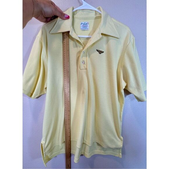 Vintage Rare 70s/Early 80s Stan Smith by Duofold Light Yellow Polo Men’s Large - Picture 5 of 8